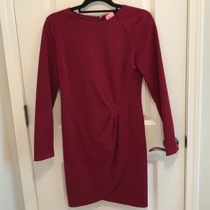 Maroon longsleeve dress